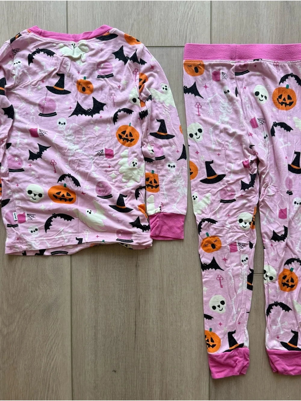 Little Sleepies Pink Glowing Ghouls Halloween Pajama Set - Glow in the Dark!